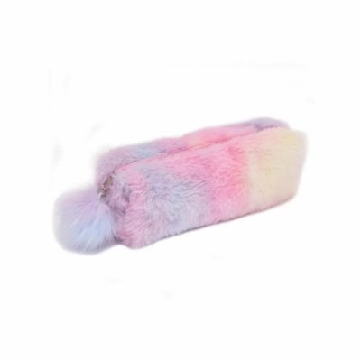 Etui fluffy roze gemeleerd