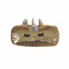 Etui unicorn goud glitter