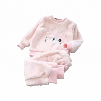 Kinder pyjama katje licht roze