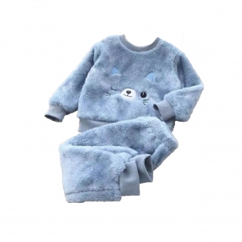 Kinder pyjama katje licht blauw