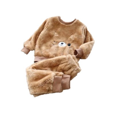 Kinder pyjama katje cognac