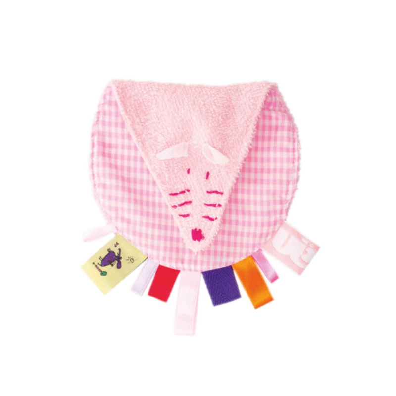 Labeldoek muis licht roze