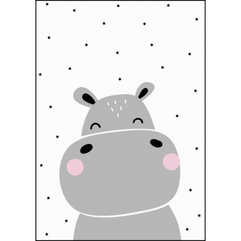 Poster A4 hippo