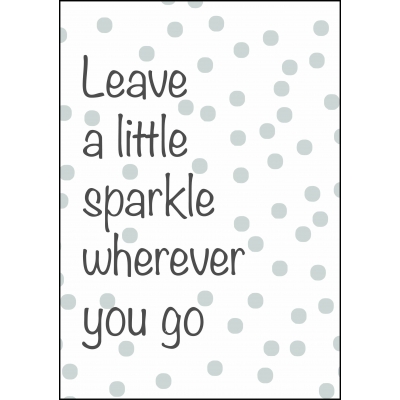 Poster A4 leave a sparkle