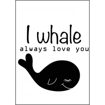 Poster A4 i whale
