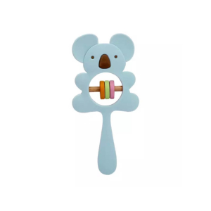 Siliconen rammelaar koala blauw