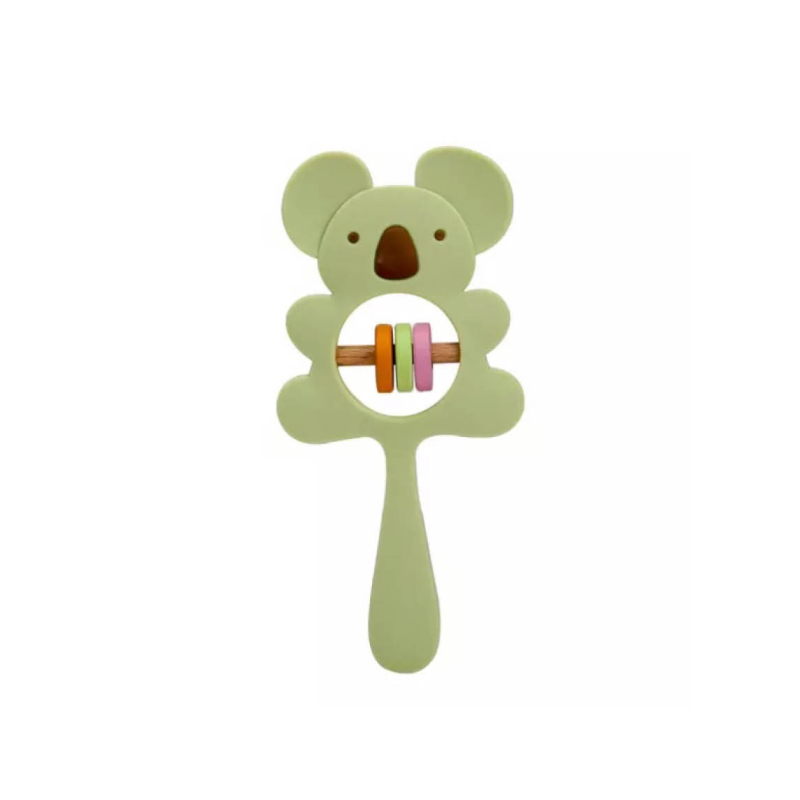 Siliconen rammelaar koala groen