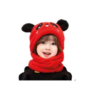 Muts en sjaal panda rood
