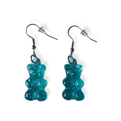 Kinder oorbellen beertjes blauw Kinder oorbellen beertjes blauw