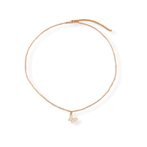 Kindersieraden gouden kettinkje met vlinder bedel