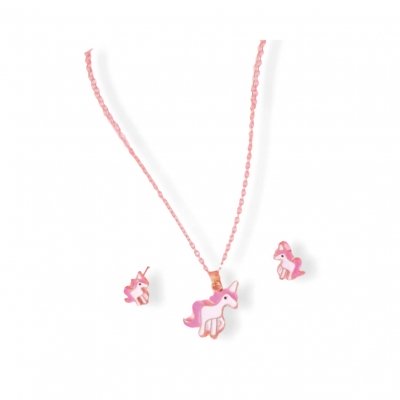 Kindersieraden setje unicorn roze Kindersieraden setje unicorn roze