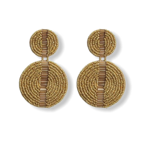 Ronde kralen oorbellen goudkleurig