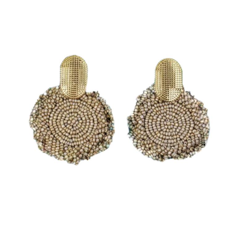 Ronde kralen oorbellen goudkleurig