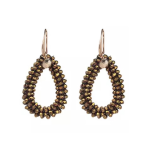 Druppel oorbellen goud kralen