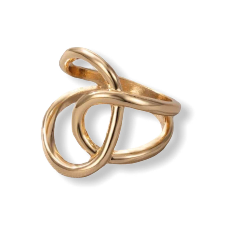 Gouden grafische ring