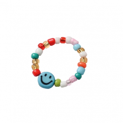 Smiley ring kleurrijk