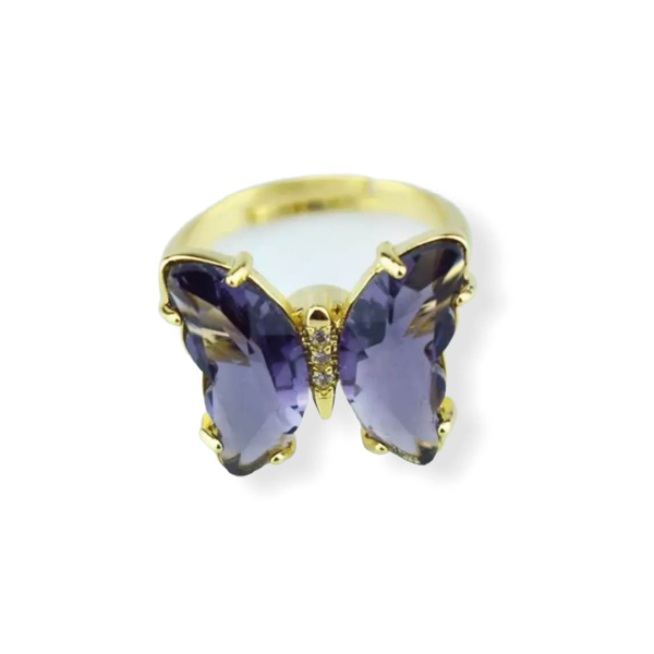 Fidget vlinder ring  paars