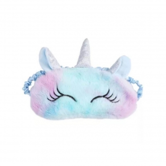 Slaapmasker unicorn blauw