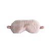 Slaapmasker fluffy zalm roze
