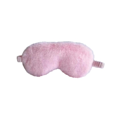Slaapmasker fluffy roze