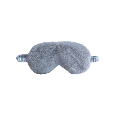Slaapmasker fluffy grijs
