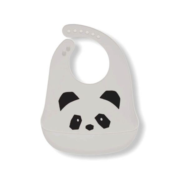 Siliconen slabber panda grijs