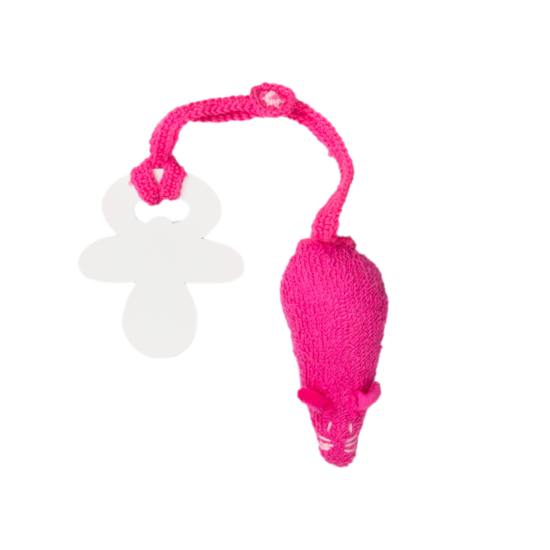 Speenclip muis fuchsia