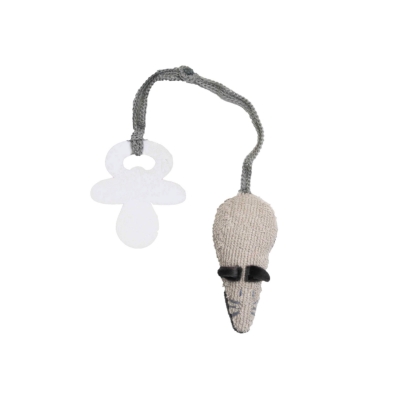 Speenclip muis grijs/beige Speenclip muis grijs/beige