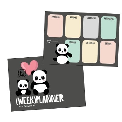 Weekplanner panda