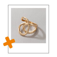 Gouden grafische ring