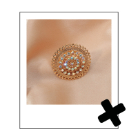 Ronde ring met strass decoratie