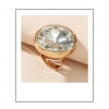 Ronde wit/gouden strass ring