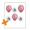 Ballonnen babypanda metallic roze