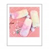 Etui fluffy roze gemeleerd