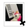 Squeezy unicorn zittend wit/roze