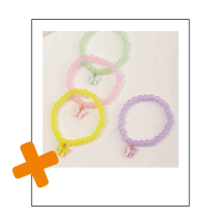 Twee x Kinder armbandjes vlinder