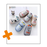 Baby slofjes poesje mint/roze