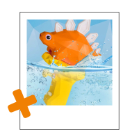 Waterpistool dino oranje