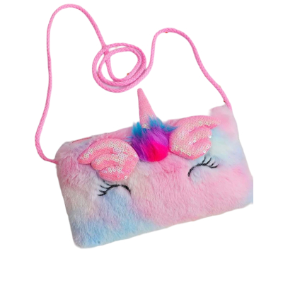 Crossbody/ schoudertasje unicorn roze