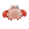 Badspeelgoed krab roze/rood