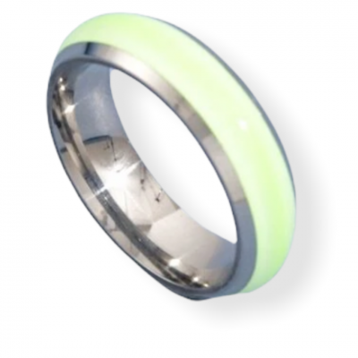 Zilverkleurige ring Glow in the Dark Zilverkleurige ring Glow in the Dark