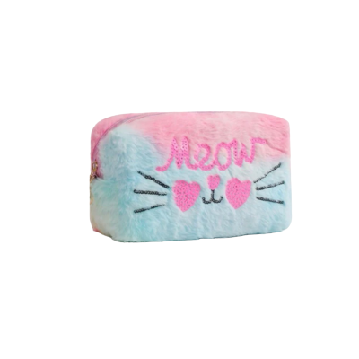 Etui / make-up tasje fluffy cat XL