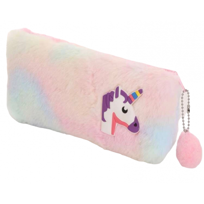 Etui fluffy unicorn paars