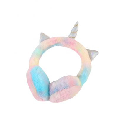 Oorwarmers unicorn regenboog pastel