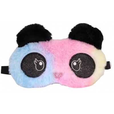 Slaapmasker panda regenboog