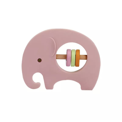 Siliconen rammelaar olifant roze