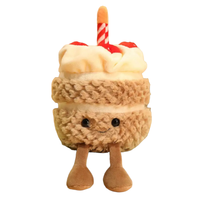 Kawaii knuffel cupcake beige