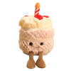 Kawaii knuffel cupcake lichtroze