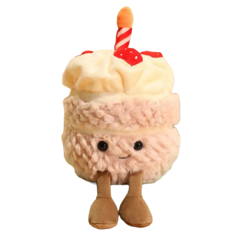 Kawaii knuffel cupcake lichtroze