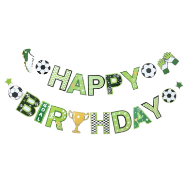 Papieren slinger happy birthday Voetbal